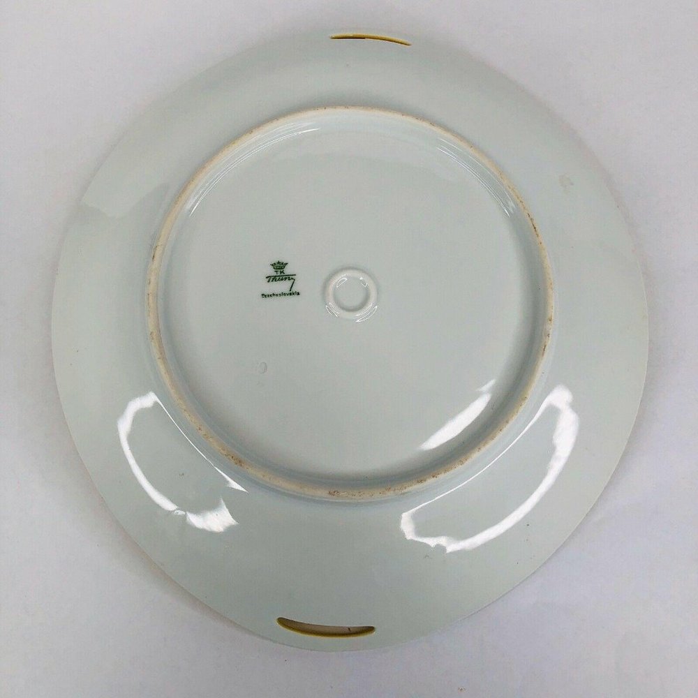 2 Thun Czech Dinner Plates Yellow Art Deco - Picture 4 of 8